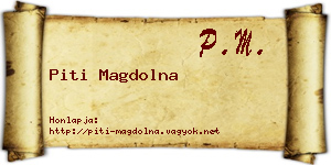 Piti Magdolna névjegykártya