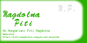 magdolna piti business card